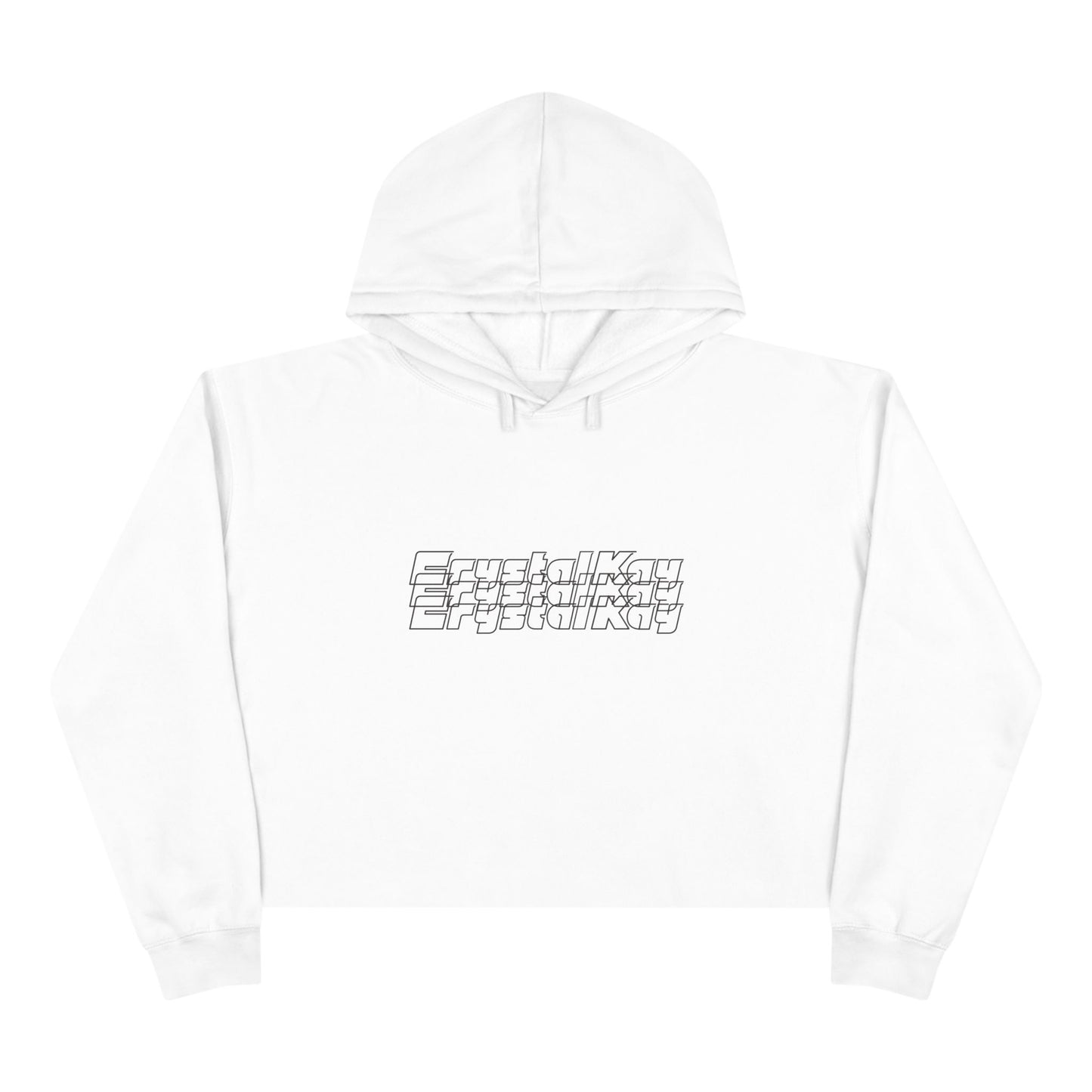 CK Logo Crop Hoodie