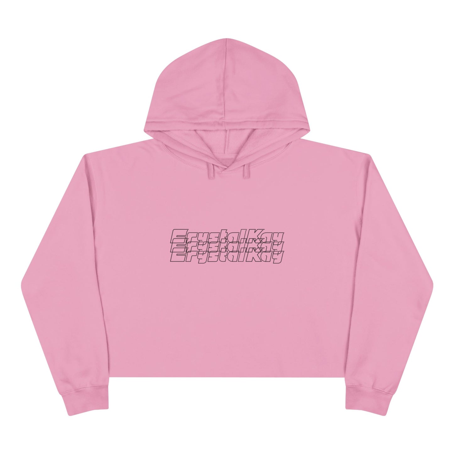 CK Logo Crop Hoodie