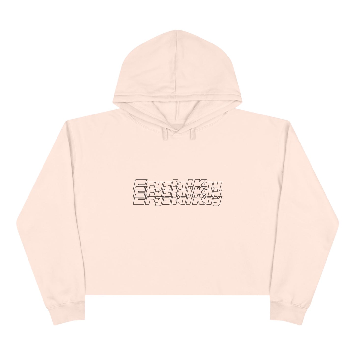 CK Logo Crop Hoodie