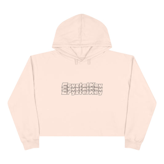 CK Logo Crop Hoodie