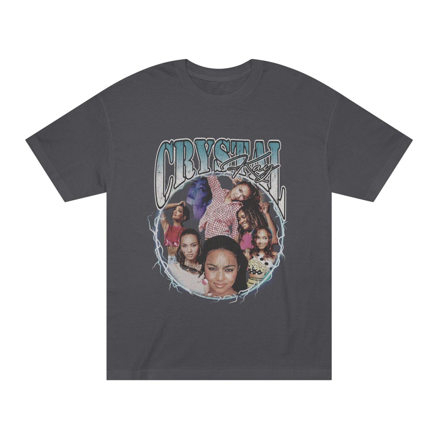 Crystal Kay Grey Vintage Short Sleeve Tee